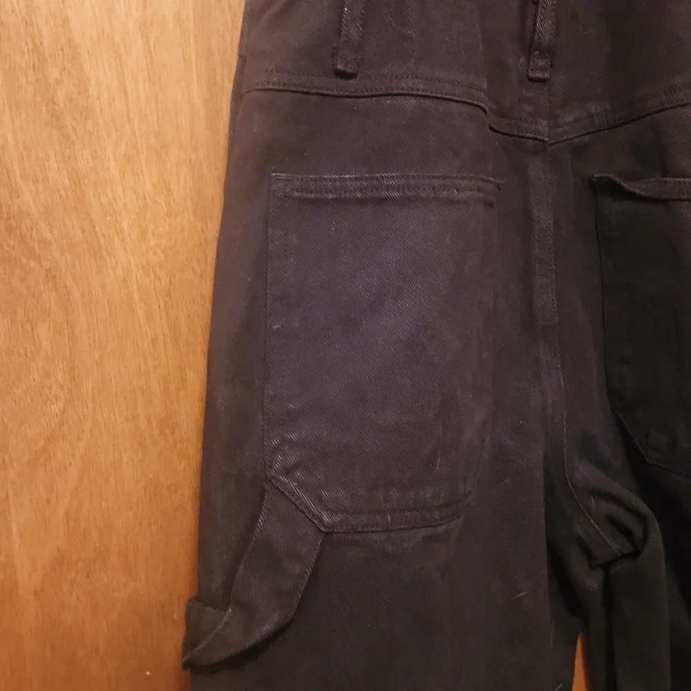 Brandy Melville Black John Galt Women's Jeans Overalls Size Small - Picture 7 of 11
